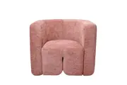 Raimon Furniture Alaina Textured Fabric Occasional Lounge Armchair Chair Accent Blush