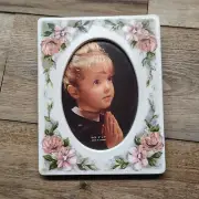 PRIMARK Picture Frame Floral Ceramic Frame Oval Design Charming Cottage Girls