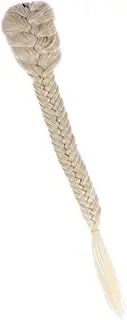 FOYTOKI Long Fishtail Braid Drawstring Ponytail Extension Synthetic Clip in Hairpiece Fit Lightweight Multiple Colors