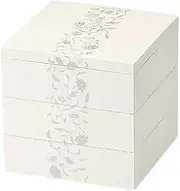 J-Kitchens Excursion Lunch Box, Art Deco, 5.5 Inches, 3 Tiers, White, 6.5 inches (16.5 cm), New Year