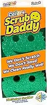 Scrub Daddy Colors Washing Up Sponge, Cleaning Sponges in Multipack, Texture Change, Scratch-Free Dirt Eraser Sponge for the Kitchen, Odour-resistant, Kitchen Sponge Dishwasher Safe - Pack of 2, Green