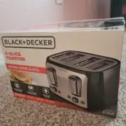 BLACK+DECKER 4-Slice Toaster TR0045B 7 Shade Settings Cancel Option Brand New