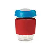 Avanti Go Cup Glass 296ml Red/Aqua/Grey