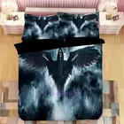 Double/Queen/Single/King Bed Duvet/Doona/Quilt Cover Set Linen Skeleton Wing