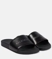 [Balenciaga] Balenciaga Logo slides AU 7 black