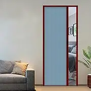 Concertina Door Slide, Retractable Shower Door with Handle &Cellular Fabric, Accordion Door, Closet Doors Sliding Panels(Blue,60 * 80in)