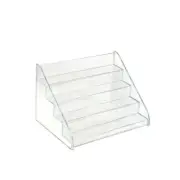 Azar Displays Four-Tier Shelf Counter Step Display, 12" wide