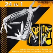 Multi- tool 24 in 1 Outdoor Plier Army Knife - Heavy Duty Stainless Steel