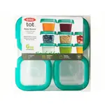OXO TOT 100%美國原廠真品，副食品保鮮分裝盒，TEAL綠色: 180ML-4大格入 一組 【特價】