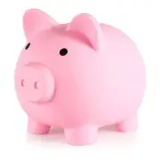 Pig Piggy Bank Coin Money Save Boxs Soft Plastic Toy Kids Gift Cash Box - Pink