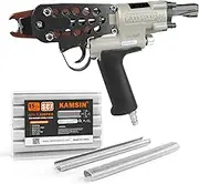 Woodpecker C-7C 15 Gauge Pneumatic C Ring Tools Kit with 1,000PCS Hog Ring Staples, 3/4'' (19mm) Crown, 4.8mm Closure Diameter, Air Power Hog Ring Tool