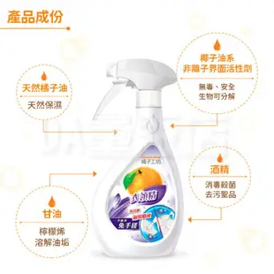 橘子工坊 衣領精 480ml/瓶 衣物清潔 洗衣精 衣物 去污 兩用噴頭