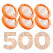 500x GF Membrane 0.7μm 25mm Glass Fiber Syringe Neddle Filters Orange Wheel HPLC