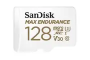 SANDISK 128GB MAX High Endurance microSDHC Card SQQVR 60,000 Hr Hrs UHS-I C10 U3 V30 100MB/s R, 40MB/s W SD adaptor 10Y