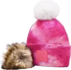 C.C Tie Dye Solid Detachable or Interchangeable Two Pompom knit Beanie Skull Hat