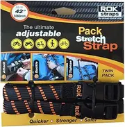 ROK Straps ROK-10306 Black/Orange 12" - 42" Pack Adjustable Stretch Strap