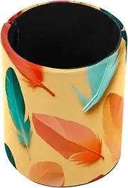 Pen Holder,Pen Organizer for Desk,Birds Colorful Feathers,Office Desk Accessories