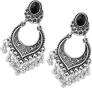 [LIFKOME] Retro Ethnic Style Ear Drop Silver Tassel Dangler Fashion Earring Long Lasting for Daily Wear