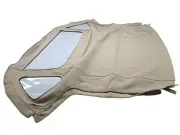 Fits: MG-B Soft Top w/Zipper 3 Plastic Windows 1971-80 Haartz Beige Canvas (for: MG)