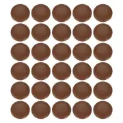 30pcs PU Leather Covered Button 18mm Metal Shank Round Button, Brown