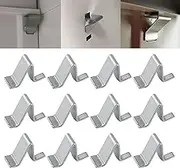 12PCS Cabinet Shelf Clips, Silver Metal Shelf Clips for Adjustable Shelves, Removable Shelf Support Pegs for Heavy Duty Wood Shelves