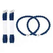 7 7/8 Inch Elastic Boot Bands Straps with Hooks 6Pcs Elastic Garter Straps Blue