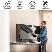 Ceiling Fan Cleaner with 83 .9 Inch Extension Pole Reusable Feather Duster~