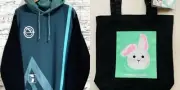 Dead By Daylight Feng Min Laser Bears Zip Hoodie L Size & Tote Bag Set Rare
