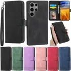 Matte Wallet Leather Flip Case Cover For Samsung Galaxy S23 S22 A54 A34 A14 A04