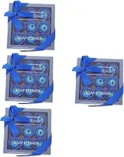 Ipetboom 4 Boxes Valentine's Day Soap Flower Box Special Anniversary Couples Flower Her Soap Lasting Fragrance