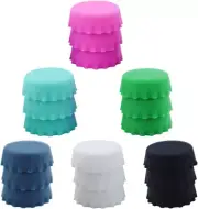 18-Pack Silicone Rubber Bottle Caps: Reusable for Soft Drink, Wine, Beer and Sod