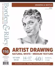 Borden & Riley 14" X 17" #116 Artist Drawing/Sketch Pad, 147 GSM/90 Lb., 40 Whit