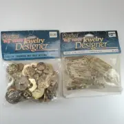 Darice Jewelry Designer 1-1/2" Pin Back & Assorted Gold Buttons (Lot of 3) NOS