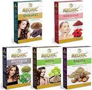 Reoric amla reetha shikakai bhringraj hibiscus powder(500g, Pack of 5) |soap nuts for hair |indian gooseberry powder |Acacia Concinna |aritha powder, Separate Pack