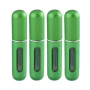 4 x Green Refillable Perfume Atomiser 5ml Spray Pump Portable Bottles For Travel
