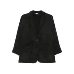 [Colour 5 Power] Colour 5 Power Crinkled Finish Blazer XL BLACK
