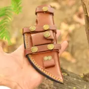 Custom handmade Fix Blade Knife Leather Sheath Vertical Carry Horizontal Case