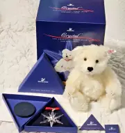 2005 STEIFF TEDDY BEAR CRYSTAL MOHAIR SWAROVSKI 668401 11" #05220 MIB