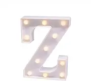Haobase LED Letter Lights 26 Alphabet Light Up Marquee Number Letters Sign for Wedding Birthday Party Battery Powered Home Bar Decoration (Z)