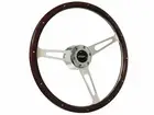 1962-68 Chevy II Nova 6-Bolt 15" Deluxe Riveted Espresso Wood Steering Wheel Kit