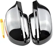 OSEAY Car Mirror Cover Fit For B8 A3 A4 A5 A6 S4 RS4 S6 RS6 1 Pair Of Bright Black Rearview Mirror Cover Protection Cap Car Styling(Bright black)