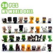 36pcs/set "My World" themed mini doll cake topper birthday party supplies children children mini doll toy gift