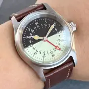 36MM Green Luminous Dial NH34 GMT 200M Diving Mechanical Field Watch Men Montres