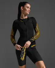 Propel Swimrun: Wetsuit, 2XU, XS, Black/Ambition, Female