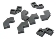 Lego - Lot of 8 - Dark Grey / Gray, Tile Special 2 x 2 Corner with Cut Corner