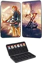 3D Dynamic Game Card Holder Compatible with Nintendo Switch Game Cards, 24 Slots Switch Game Case, Portable Game Storage Box for Travel and Home, Anti-Scratch, Shockproof, Zelda Breath of Wild