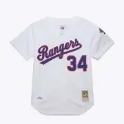 Mens Mitchell & Ness MLB WHITE JERSEY RANGERS 1993 NOLAN RYAN