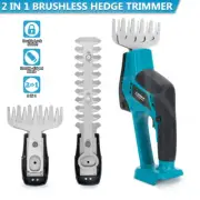 Cordless Hedge Trimmer 2 IN 1 Garden Pruner Edger Shears For Makita 18V Battery