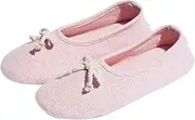 [Generic] Womens Flat Work Dress Shoes Comfy Warm Ballet Style Slipper Spring Summer Fall Bag with Soft Soled Slippers Tied with Bow Thin Comfortable Sandals with Bows
