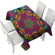 Crazy Purplish Demons Mandala Tablecloth